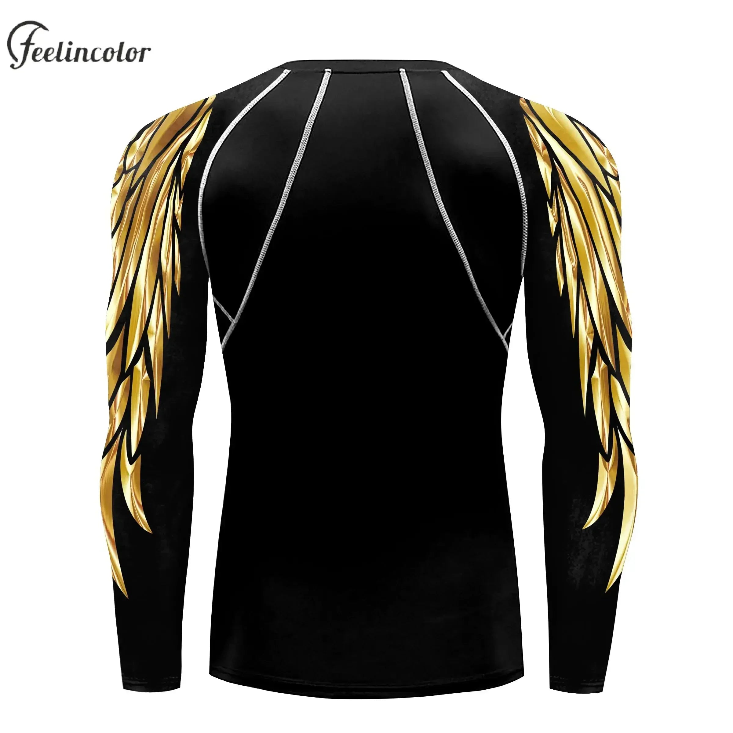 Men's Long Sleeve 3D Print Compression Training Shirt