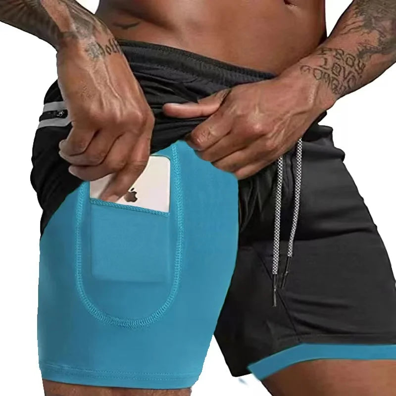 Men's 2-in-1 Compression Running Shorts