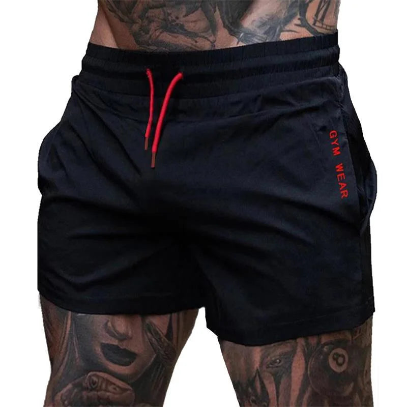 Men's Shorts Sweatpants Thin Fashion black red