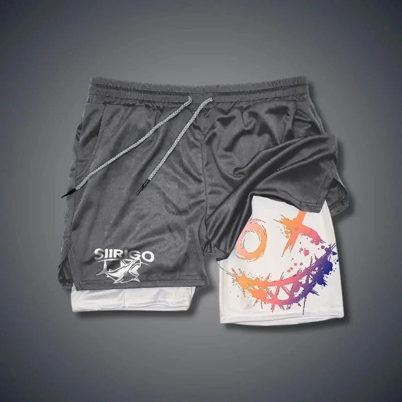 2024 Men's Smiling Face Printed Fitness Shorts
