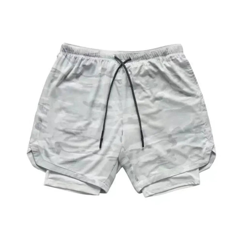 Men's Gym Shorts with Liner, Pockets & Towel Loop
