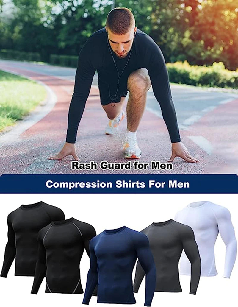 Men's Long Sleeve Graphic Compression Training Shirt