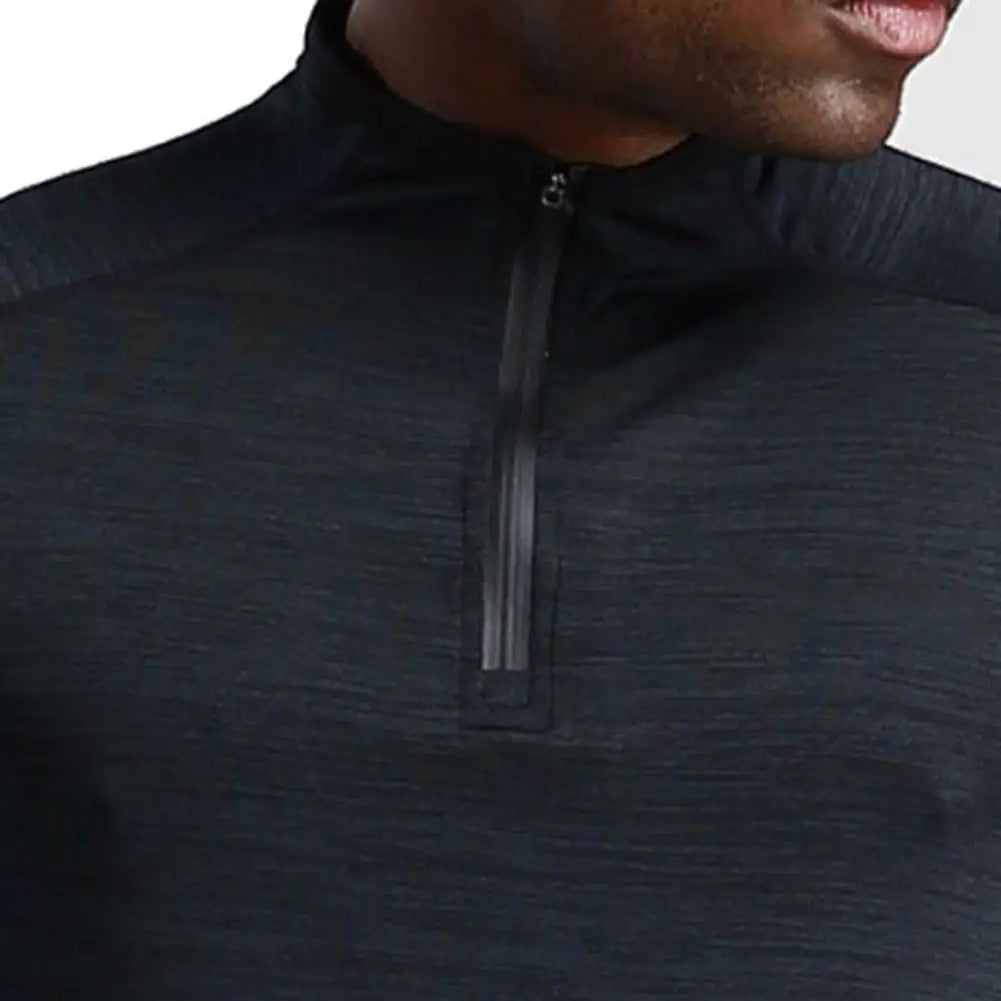 Men's Long Sleeve Half-Zip Compression Training Top