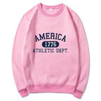 America 1776 Athletic Dept Unisex Pullover Men Women Hip Hop Long Sleeves Hoodies Men's Clothes Autumn Loose Casual Hoody