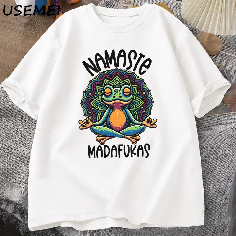 Funny Yoga Frog Self Care T-Shirt
