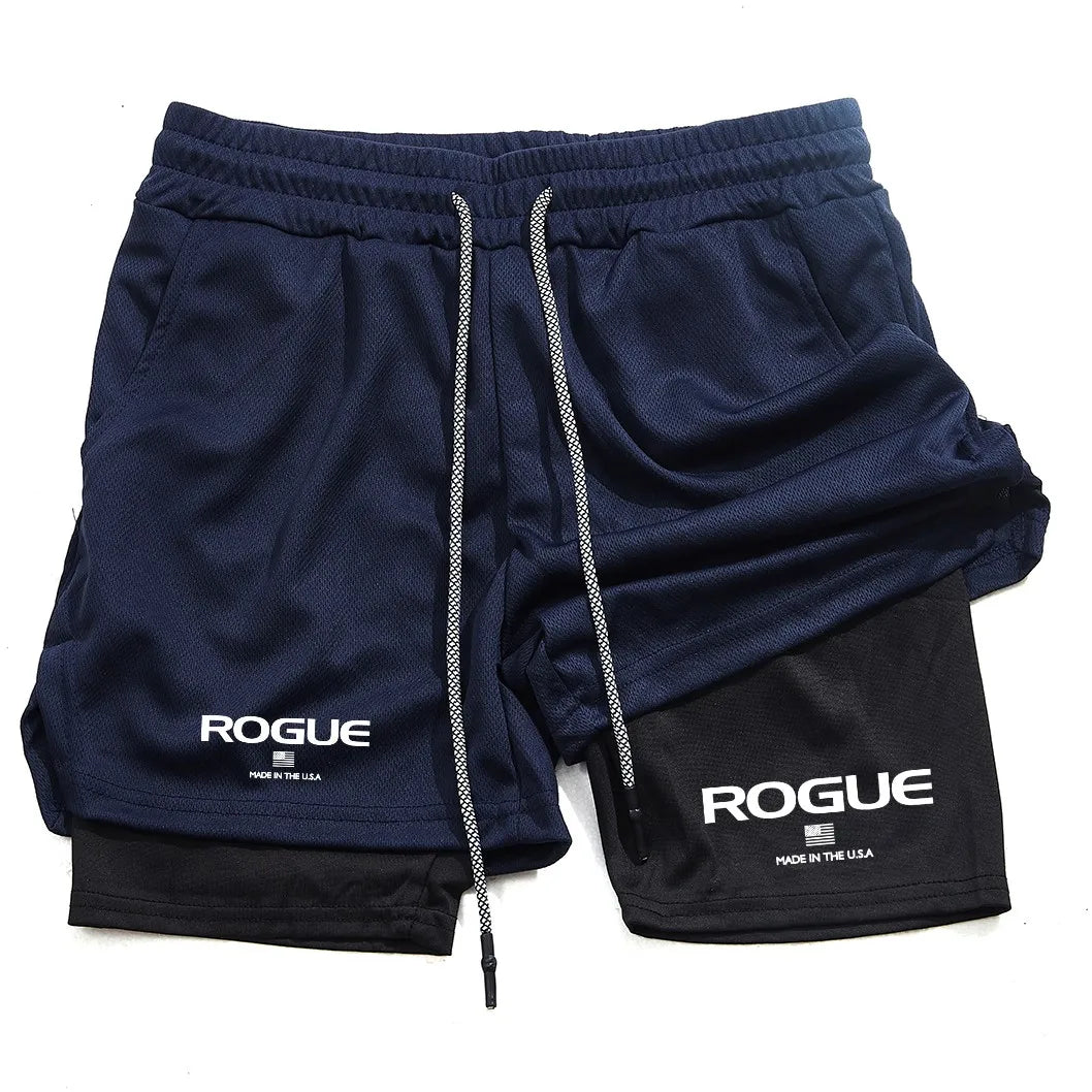 Men's All-Season 2-in-1 Gym Shorts navy blue