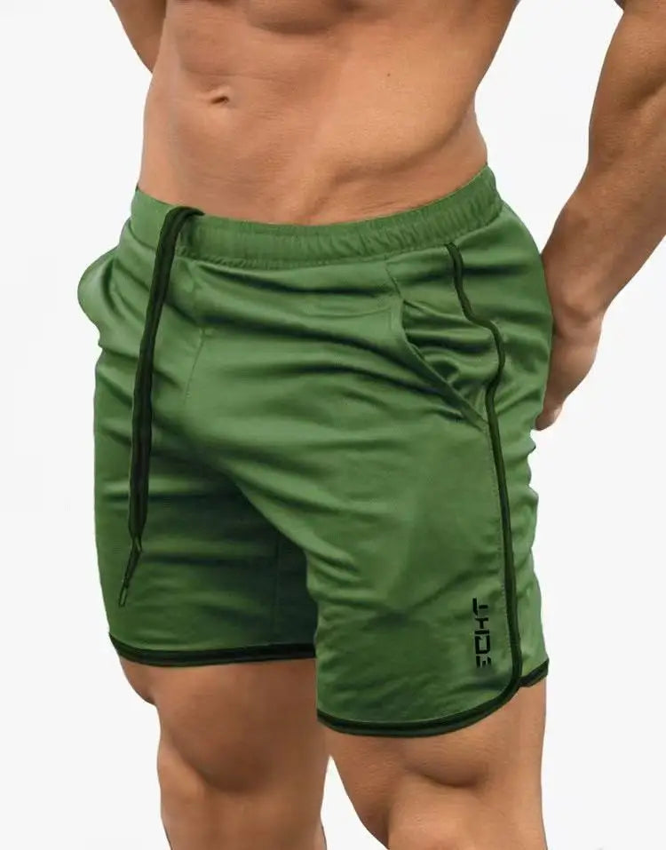 GYM Men Quick Dry Workout Shorts With Pockets Elastic Waist Gym Running Sports Shorts For Men Breathable Athletic Shorts Summer