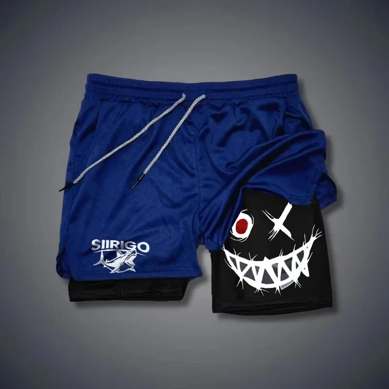 2024 Men's Smiling Face Printed Fitness Shorts