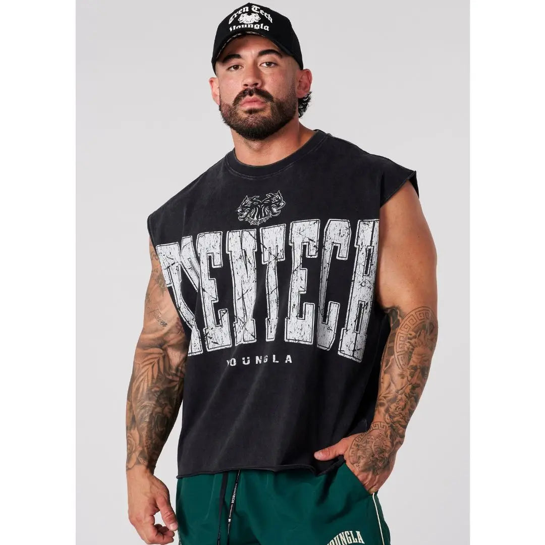 Men's Oversized Sleeveless Cotton Training Vest – Gym & Running Tank Top