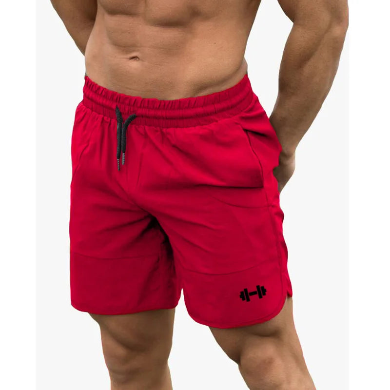 Men's Casual Gym Shorts – Multi-Sport Training Short Pants Red
