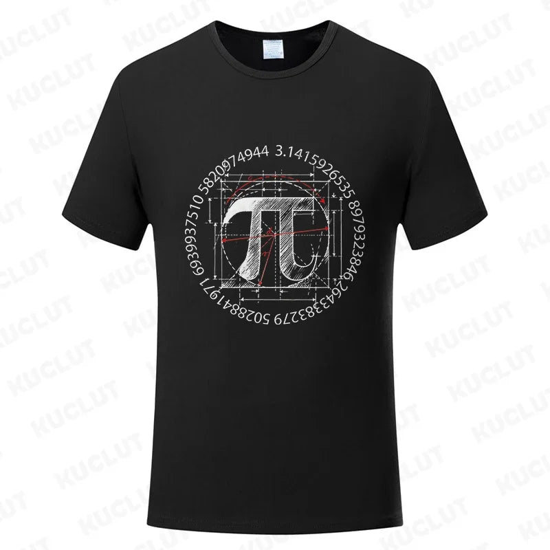Pi Π Symbol Design T-shirts Fashion Clothing Science Math T-shirts Summer Casual Teacher Tshirts Irrational Number T-Shirt Gift
