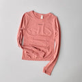 Women's Long Sleeve Graphic Compression Top — Quick-Dry Running & Yoga Shirt Pink