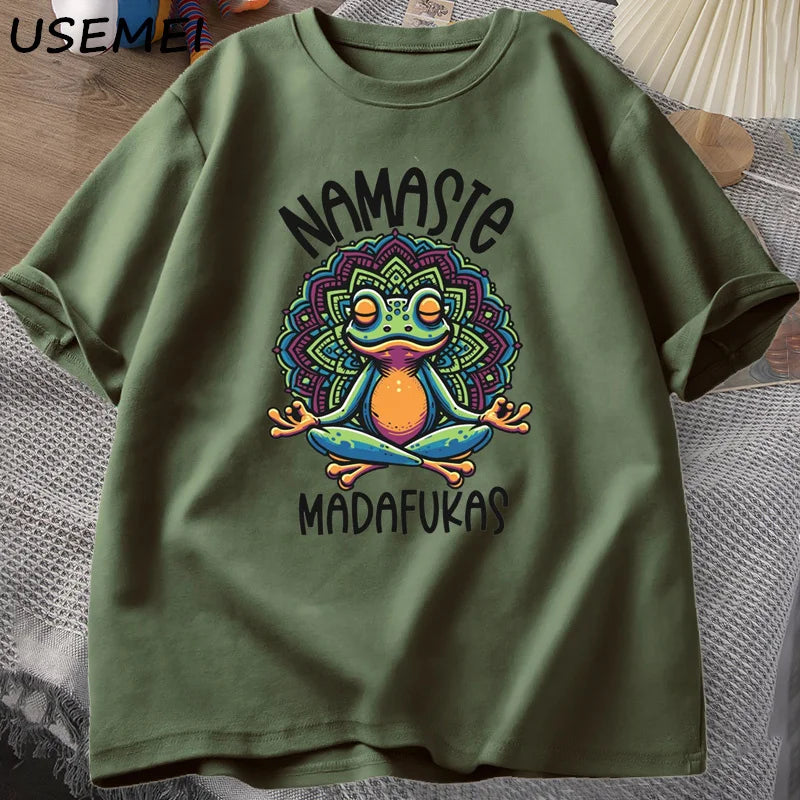Funny Yoga Frog Self Care T-Shirt