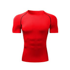 Men's Athletic Quick Dry T-shirt, suitable for gym workouts, fitness, running. Compression shirt, sports undershirt, baselayer t