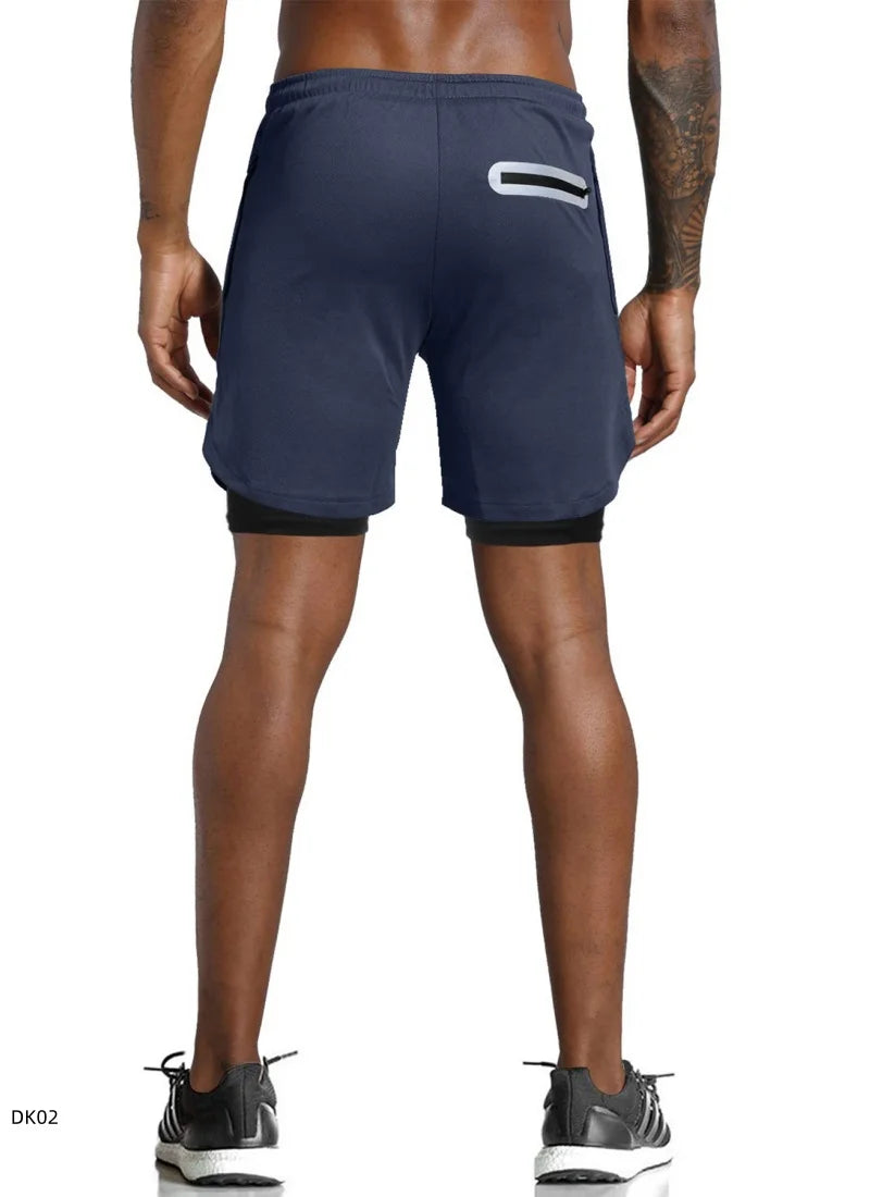 Men's 2-in-1 Compression Gym Shorts — 15 Designs