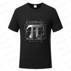 Pi Π Symbol Design T-shirts Fashion Clothing Science Math T-shirts Summer Casual Teacher Tshirts Irrational Number T-Shirt Gift