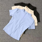 Women Sport T Shirt Slim Fit Quick-drying Full Zip Tops Outdoor Fitness Running Short Sleeve Motorcycle Riding T-shirt Yoga Wear