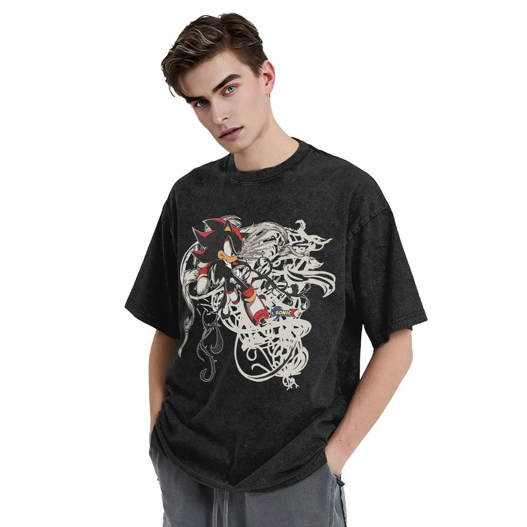 Washed Shadow Hedgehog Hip Hop Tee
