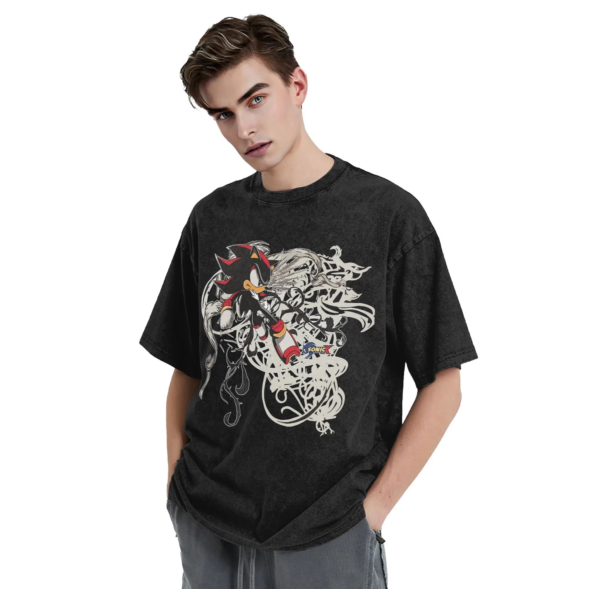 Washed Shadow Hedgehog Hip Hop Tee