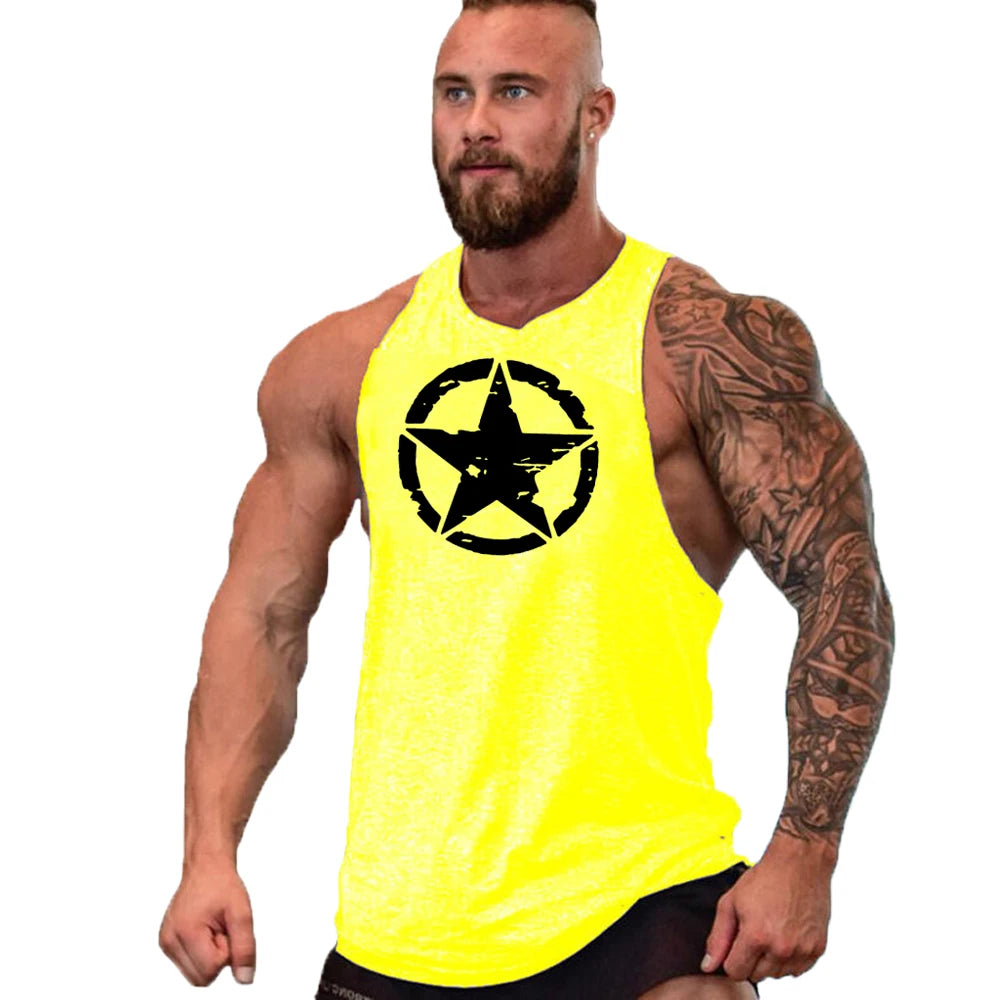 New Hot Sale Mens Skull Printed Tank Top Breathable Cool Vest Running Shirt Cotton Tees Bodybuilding Singlet Fitness Sleeveless