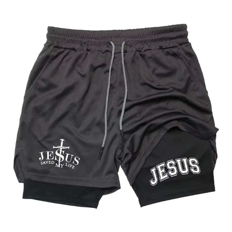 Men's 2-in-1 Compression Running Shorts