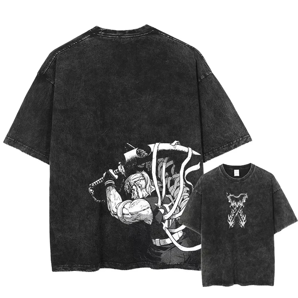 Japanese Anime Washed Graphic Tee 10