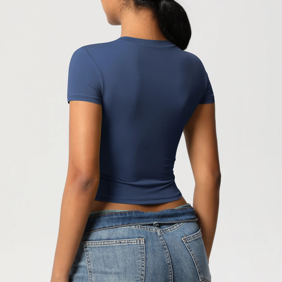 Women Sport Shirt Short Sleeve Gym Top Workout Clothes High Elastic Active Wear Femme Running Accessories Fitness Tshirt