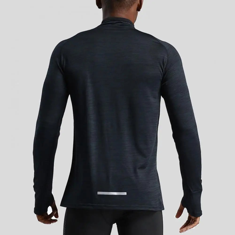 Men's Long Sleeve Half-Zip Compression Training Top