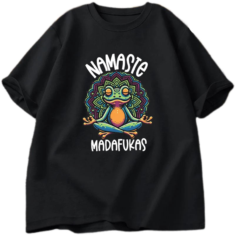 Funny Yoga Frog Self Care T-Shirt