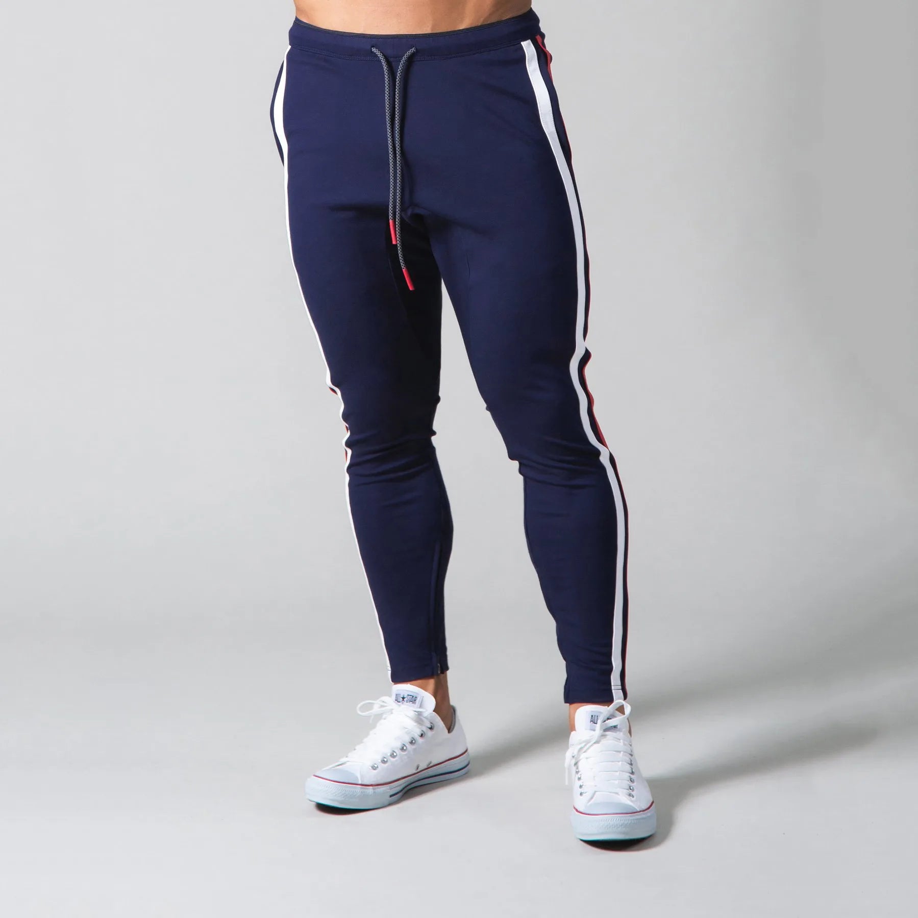 Men's Skinny Fit Jogger Pants – Polyester Training Sweatpants Navy blue Pack of 1