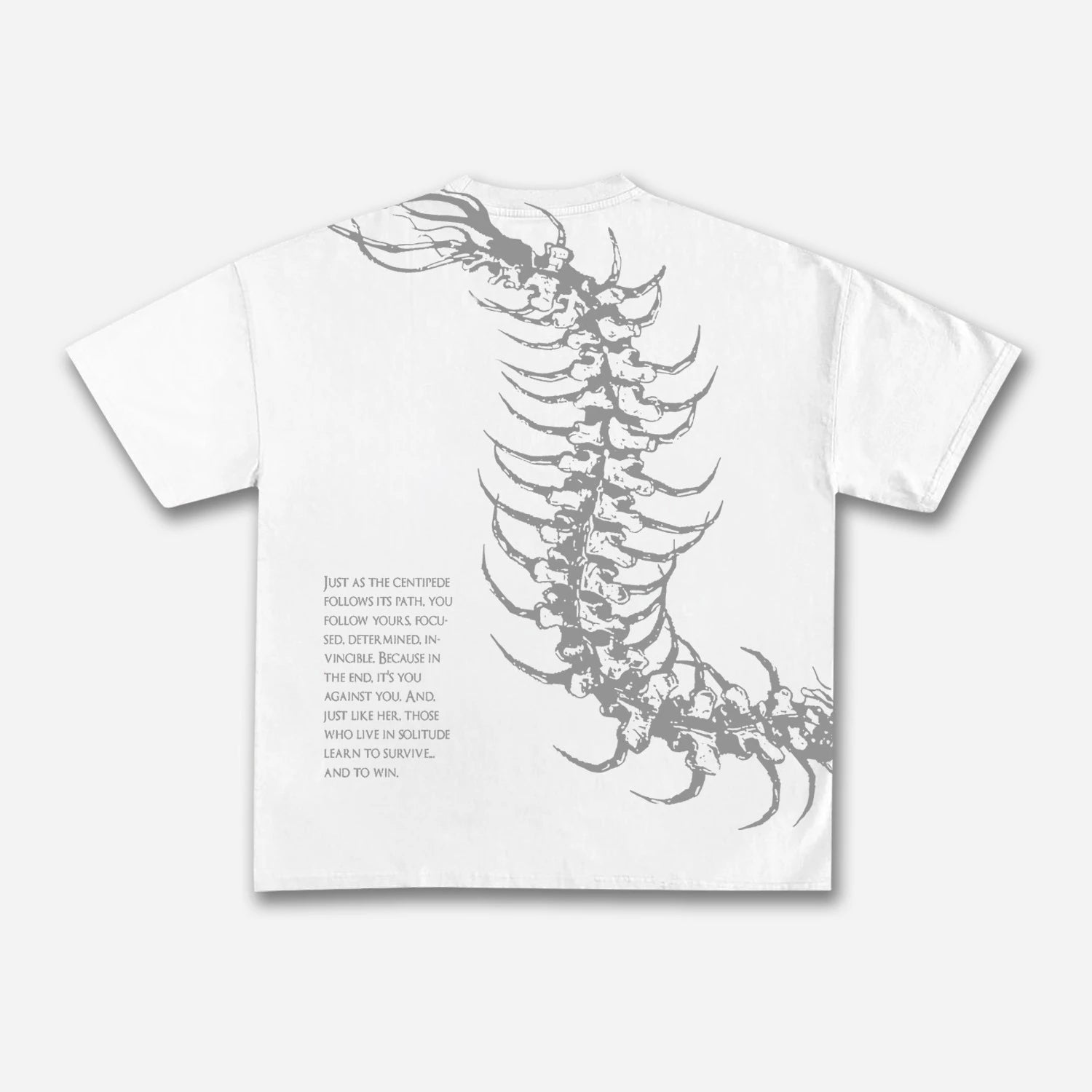 Vintage Dark Centipede Skeletal Graphic Tee 11