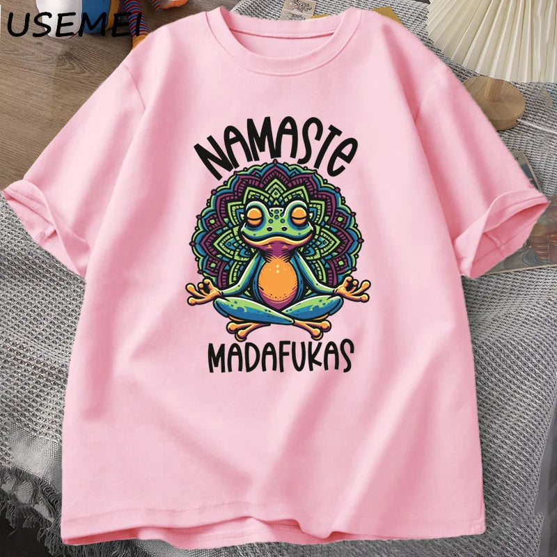 Funny Yoga Frog Self Care T-Shirt