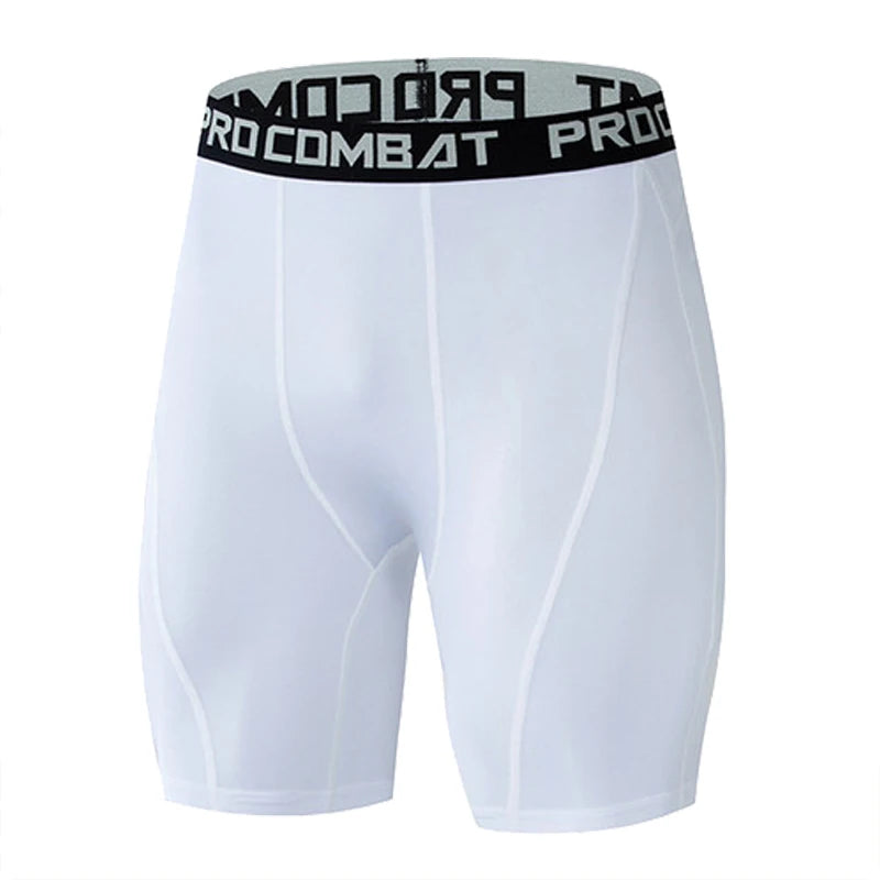 Men's compression bodybuilding shorts Quick drying Breathable leggings Exercise male muscle live elastic leggings