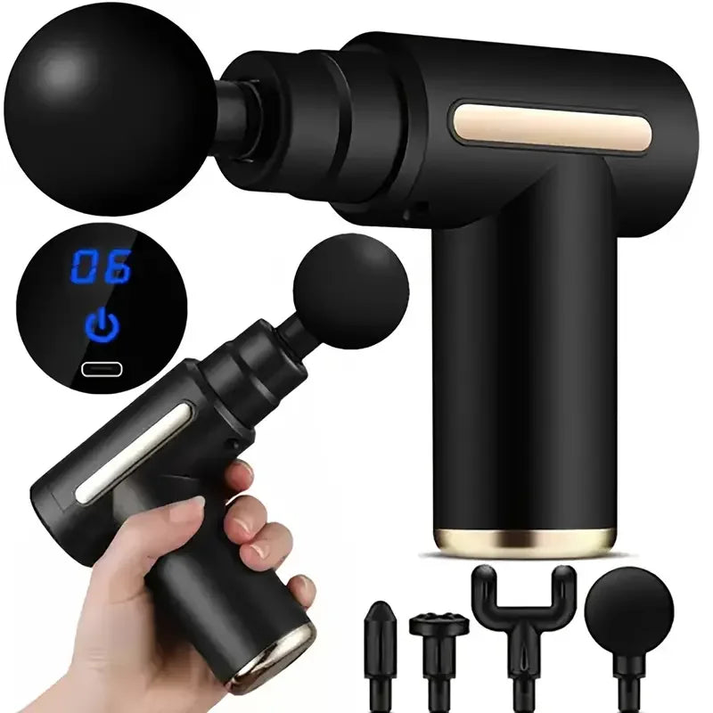 Massage Gun Percussion Handheld Portable Muscle Massager Tool for Body Pain Relief Ideal Gifts for Men Women With Carrying Bag
